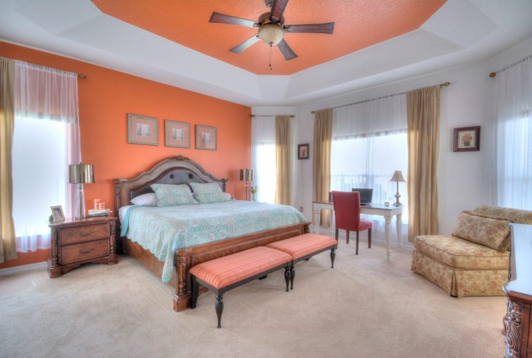 Traditional Orange Bedroom1